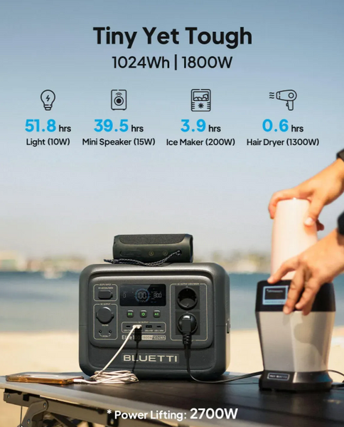 Зарядна станція BLUETTI Elite 100 V2 (1800 Вт / 1024 Вт-год) фото