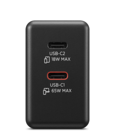 Lenovo Dual USB-C 65W GaN Charger Black - EU фото