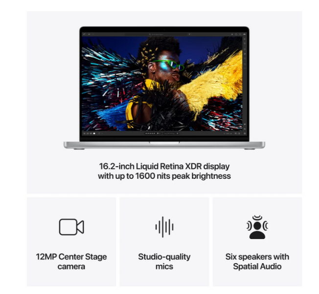 Ноутбук APPLE MacBook Pro 16" M4 PRO 24/512GB (MX2T3UA/A) Silver MX2T3 фото