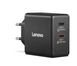 Lenovo Dual USB-C 65W GaN Charger Black - EU 40AW065BEU фото 2