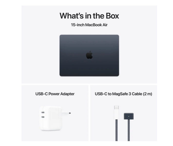 Ноутбук APPLE MacBook Air 15.3" M4 24/512GB 2025 (MC6L4UA/A) Midnight MC6L4 фото