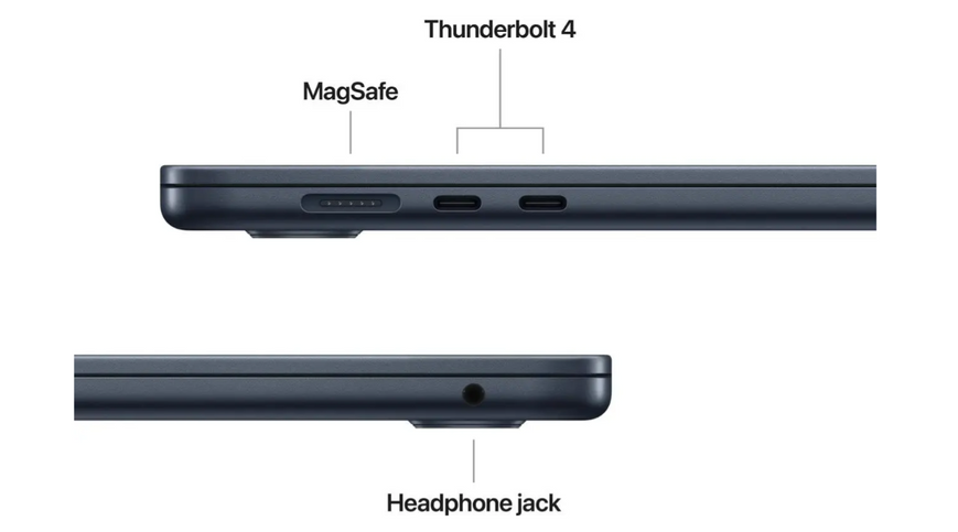 Ноутбук APPLE MacBook Air 15.3" M4 24/512GB 2025 (MC6L4UA/A) Midnight MC6L4 фото